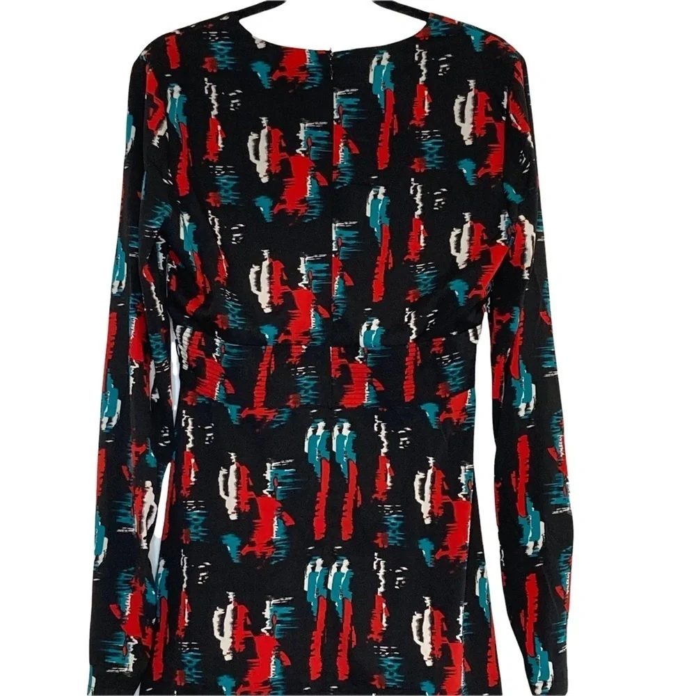 W118 by Walter Baker Black Raquel Patterned Maxi Dress Sz M - Picture 6 of 15